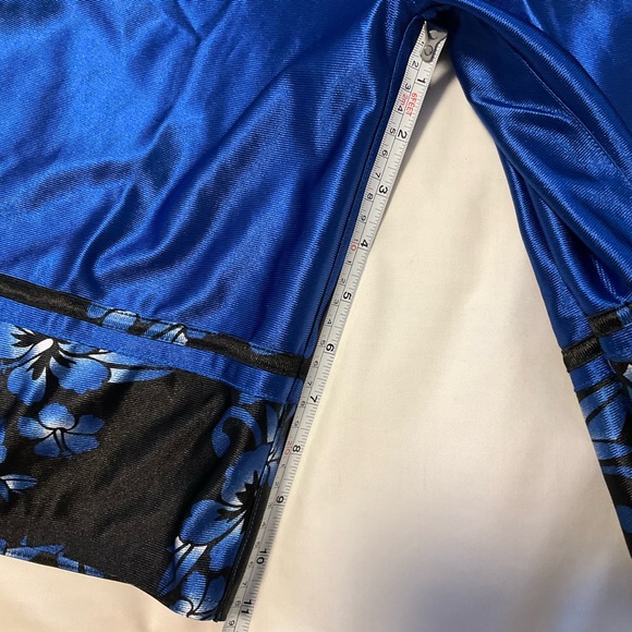 Youngs Lei Shorts Mens Small 2XL Blue Black Hawaiian Floral Y2K Basketball NWOT - Picture 4 of 6
